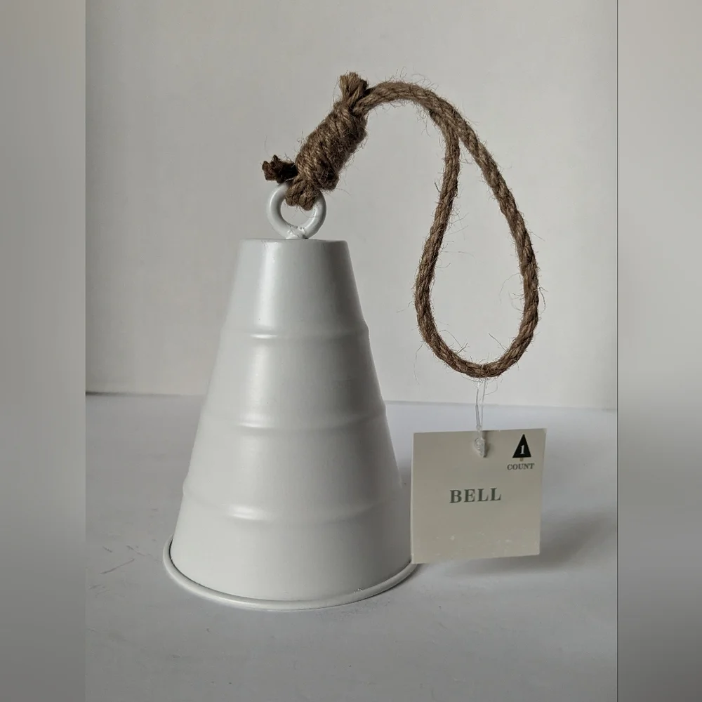 Target Bullseye Playground Summer Nautical White & Bronze 2pc Farmhouse Bells - Picture 7 of 11